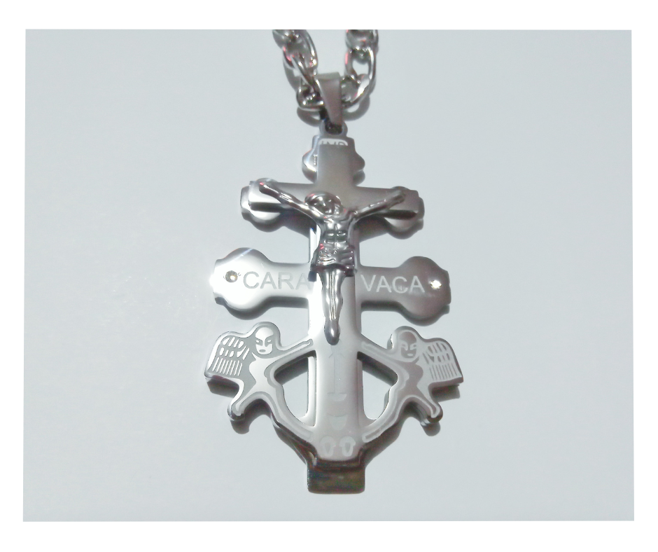 Collar Crucifijo Cristo Cruz De Caravaca Unisex Acero Inoxidable