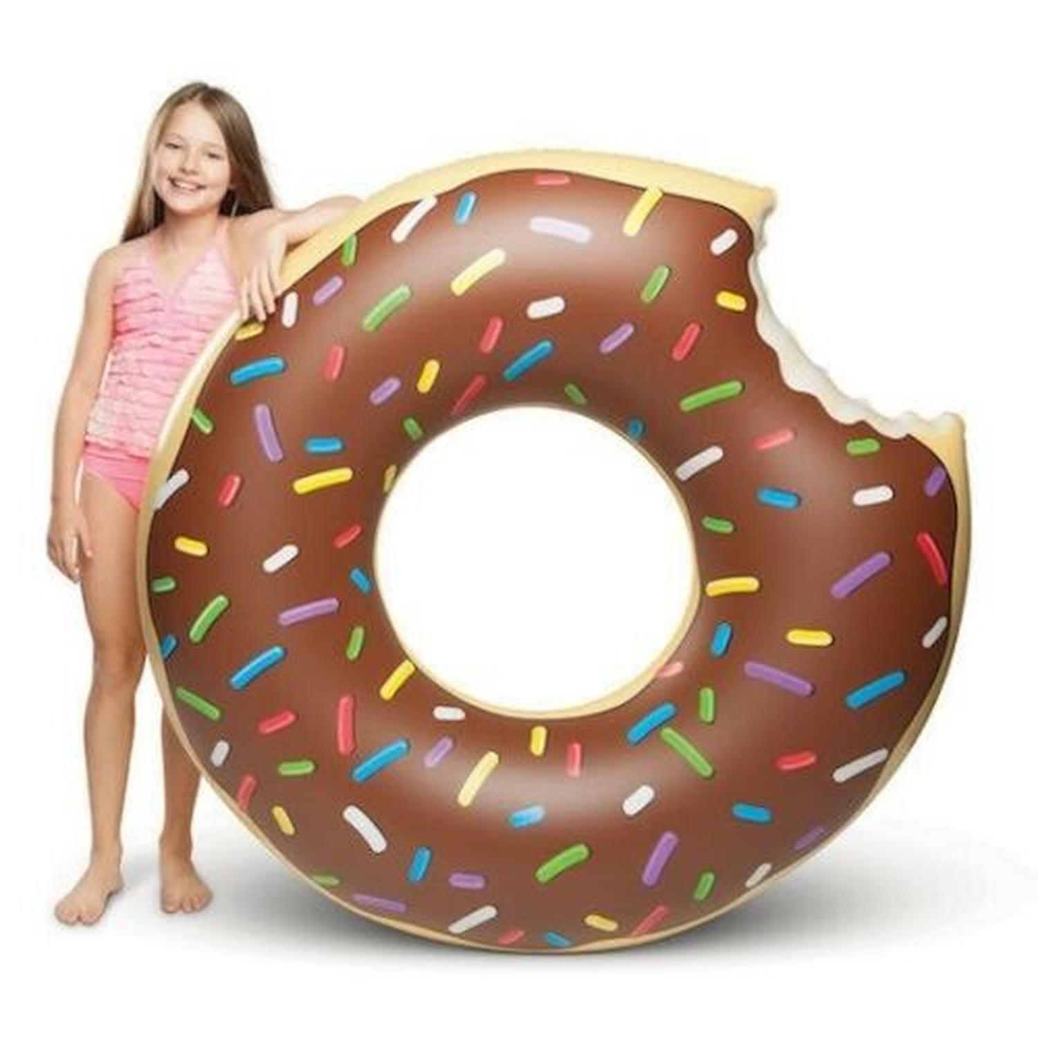 SALVAVIDAS INFLABLE GIGANTE DE DONA DE CHOCOLATE