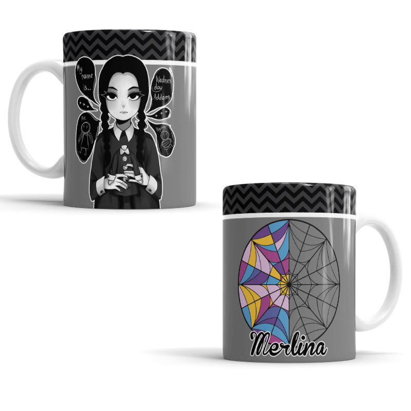 Taza Merlina addams serie