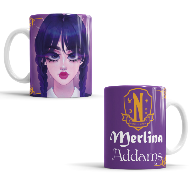 Taza Merlina addams serie