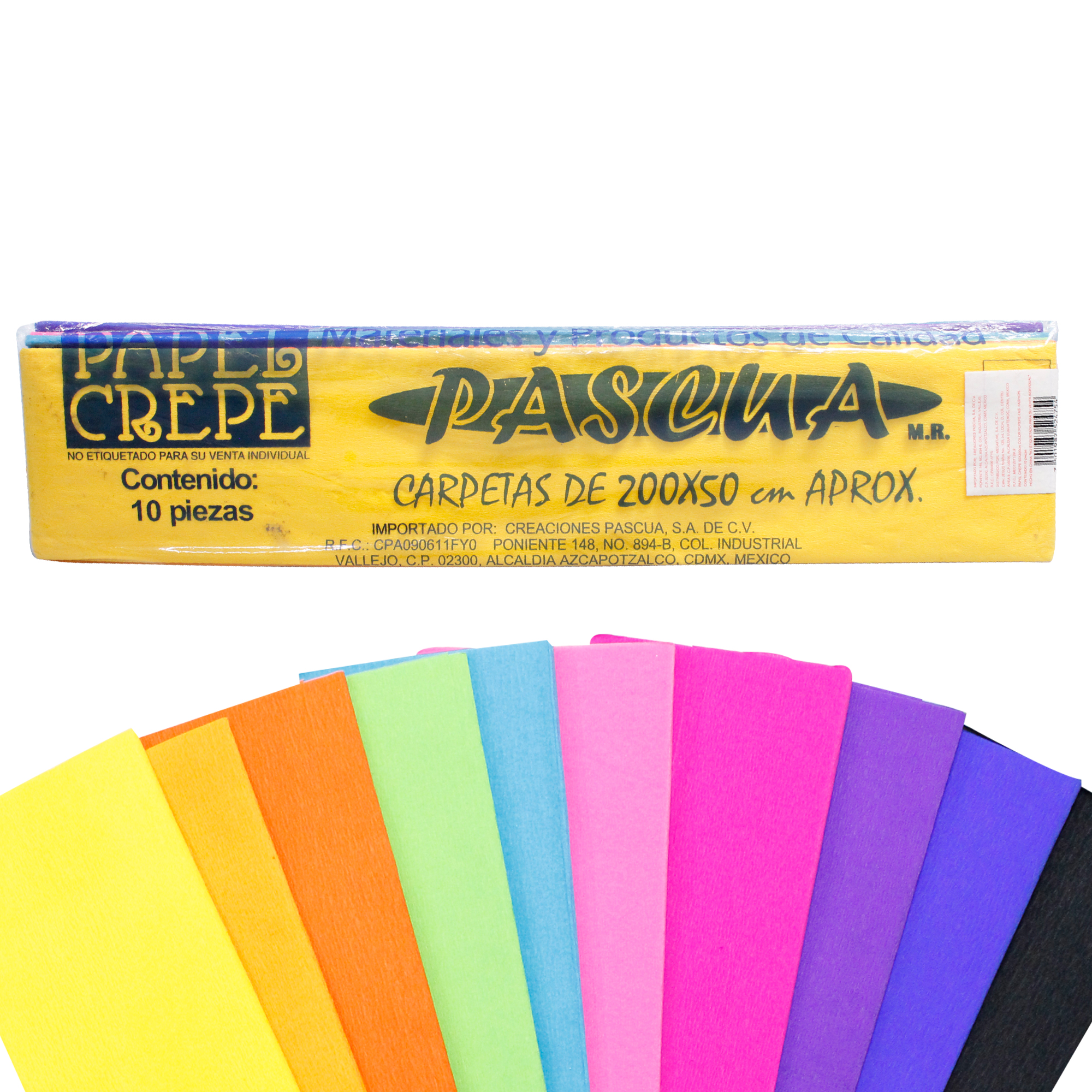 10 papel de crepe papel de seda multicolor 200x50CM DIY MANUALIDAD Diseños y decoracion