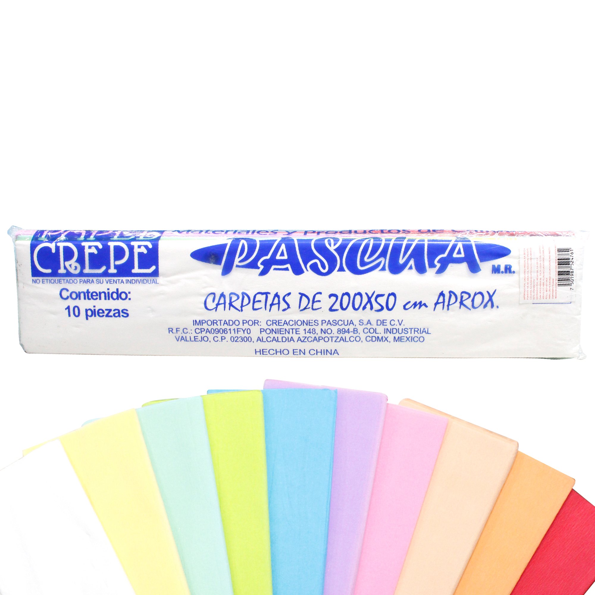 10 papel de crepe papel de seda multicolor 200x50CM DIY MANUALIDAD Diseños  y decoracion