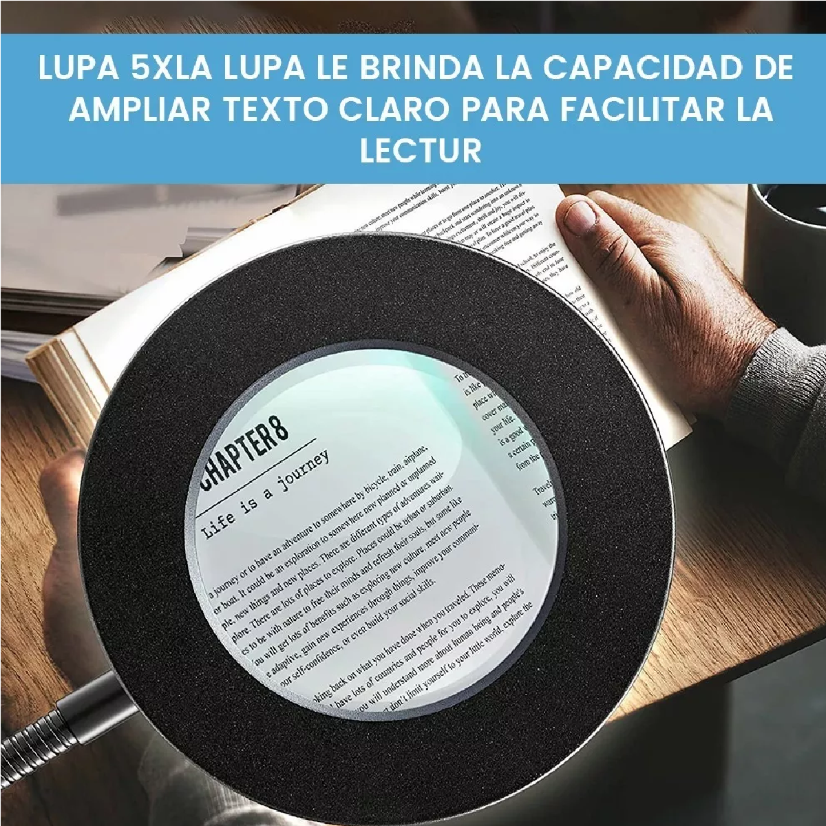 Lámpara Lupa Articulada Led Con Lupa De 10x 3 Colores