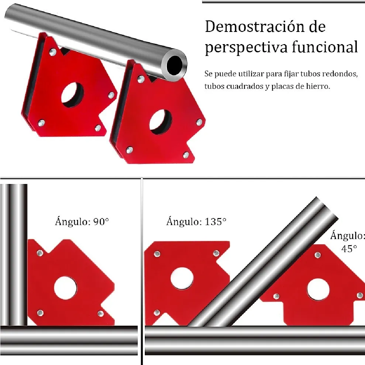 Imán Escuadra Para Soldar Magnética Herramientas 50 Lb 4 Pzs