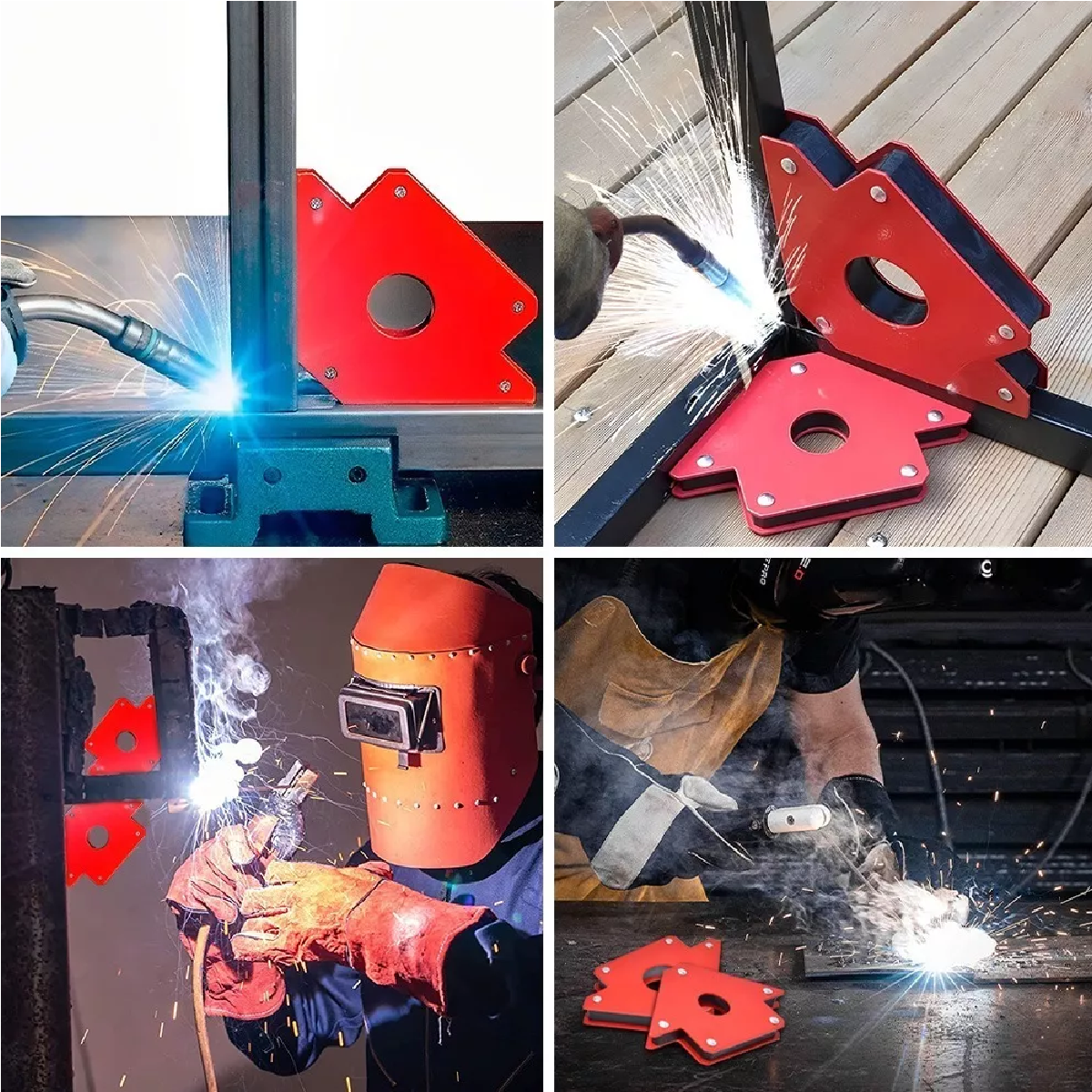 Imán Escuadra Para Soldar Magnética Herramientas 50 Lb 4 Pzs