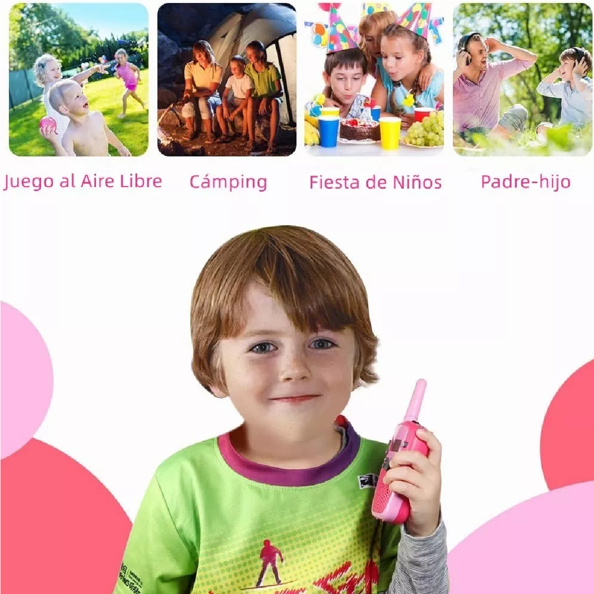 Set Radio Walkie Talkie Para Niños Con 22 Canales 3 Millas 2 Pcs