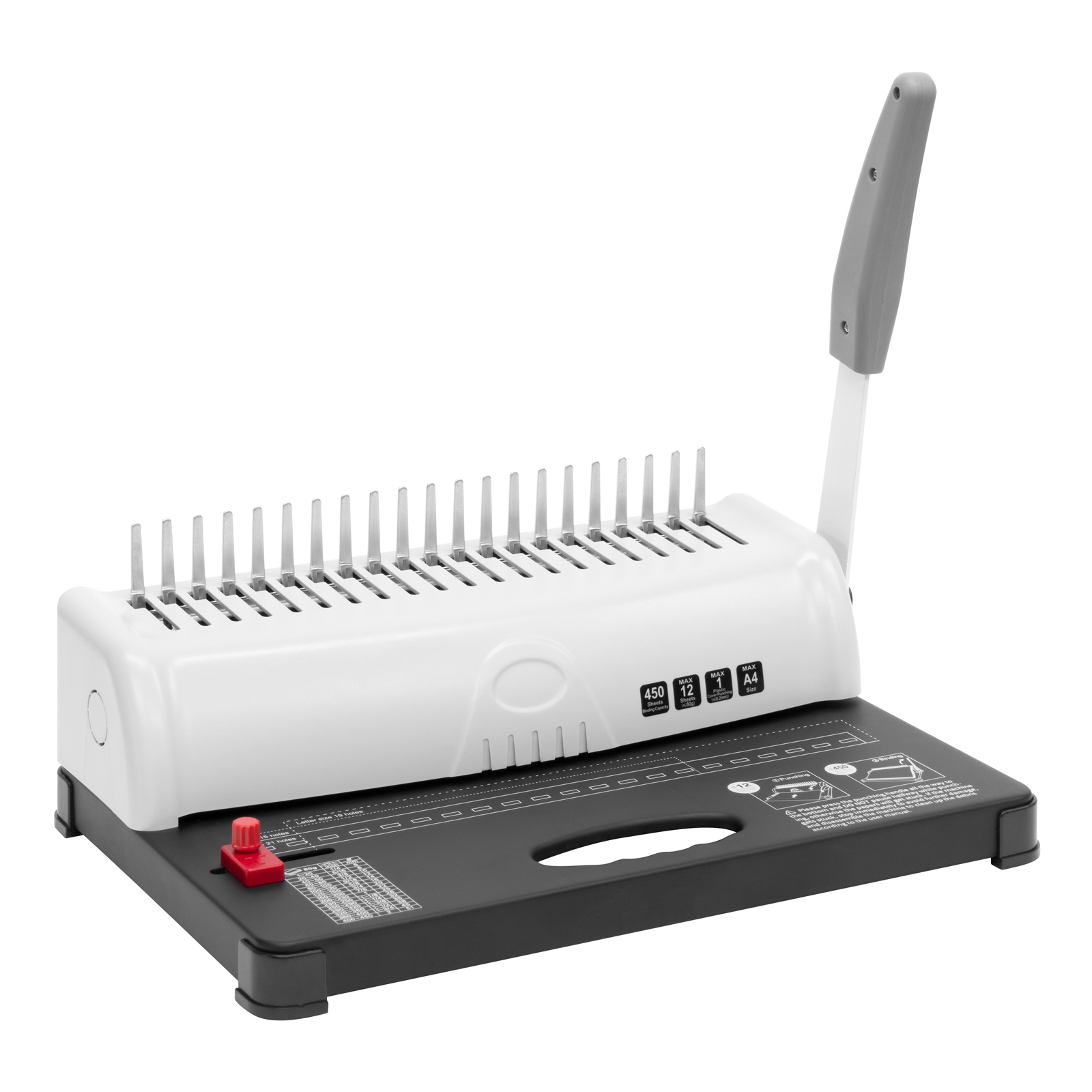 Engargoladora 450 hojas Margen Ajustable para Tamaño Carta y A4