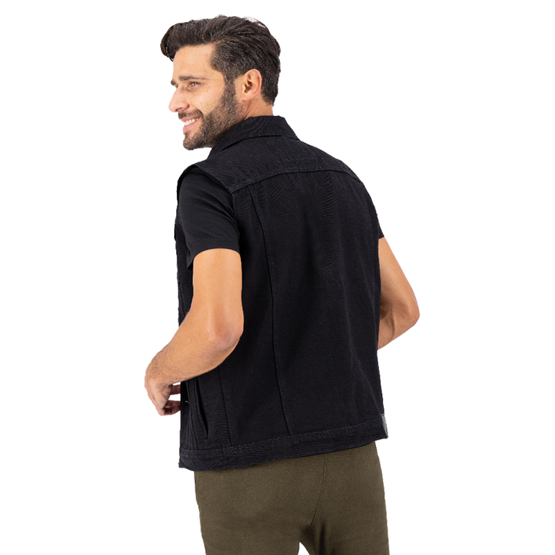 Chaleco Slim de Mezclilla Slim para Hombre Holstone - Negro