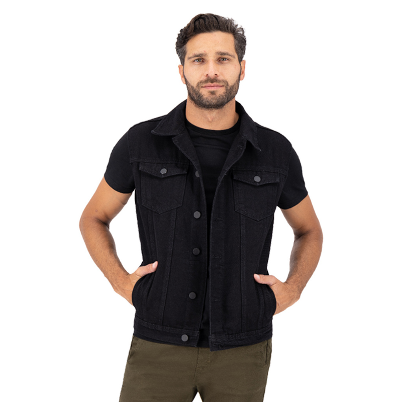 Chaleco Slim de Mezclilla Slim para Hombre Holstone - Negro