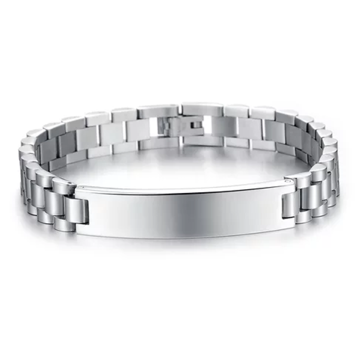 Brazalete Pulsera Esclava Acero Inoxidable Autentico Hombre