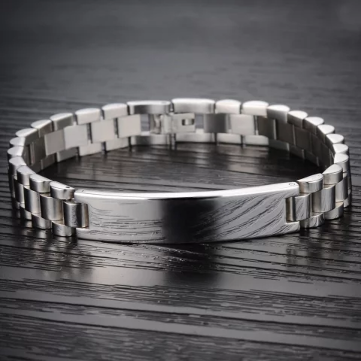 Brazalete Pulsera Esclava Acero Inoxidable Autentico Hombre