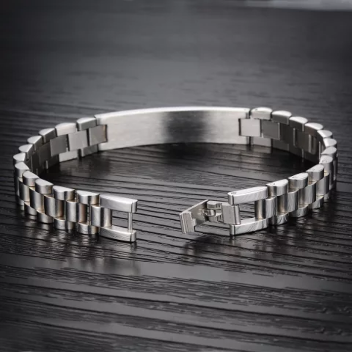 Brazalete Pulsera Esclava Acero Inoxidable Autentico Hombre