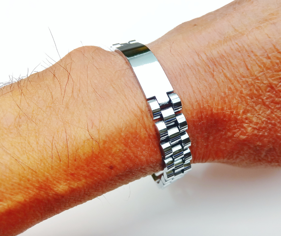 Brazalete Pulsera Esclava Acero Inoxidable Autentico Hombre