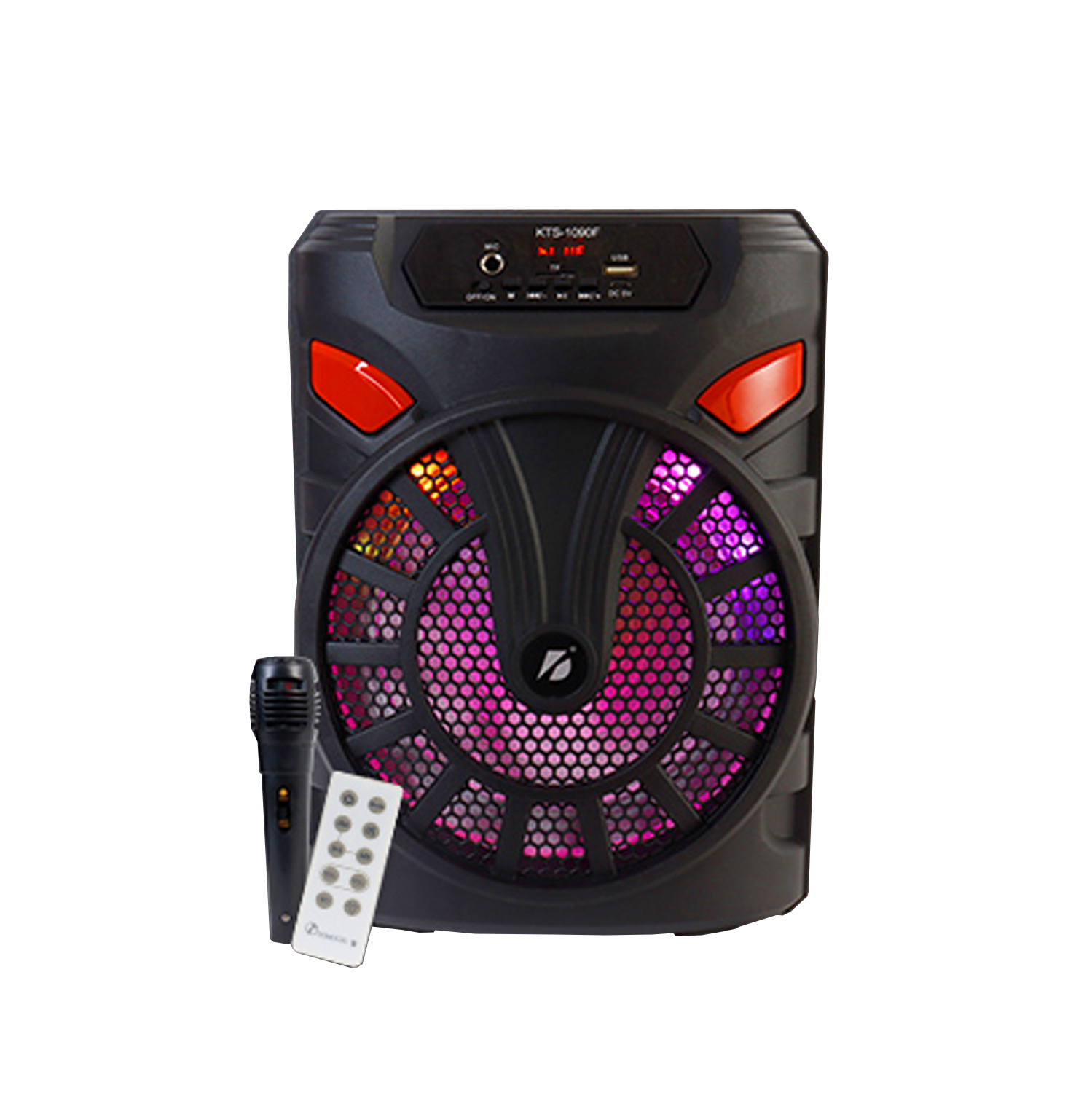 Bocina Portátil de 8" con Micrófono y Control Remoto Link Bits KTS-1090F