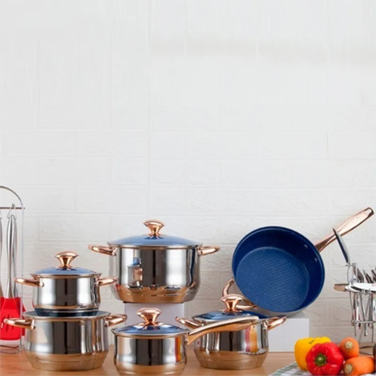 Batería de cocina 12 pz ANABELLA Royal Haus Acero Inoxidable