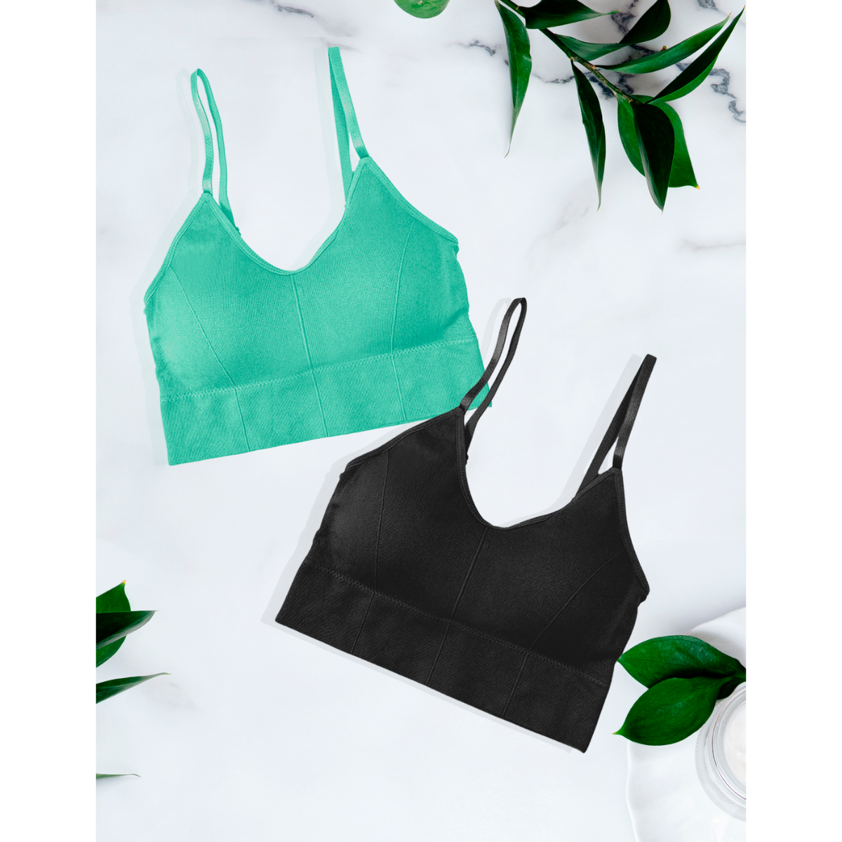 Pack 2 Crop Top Dama Blusa Gym Bralette Ombliguera Push Up