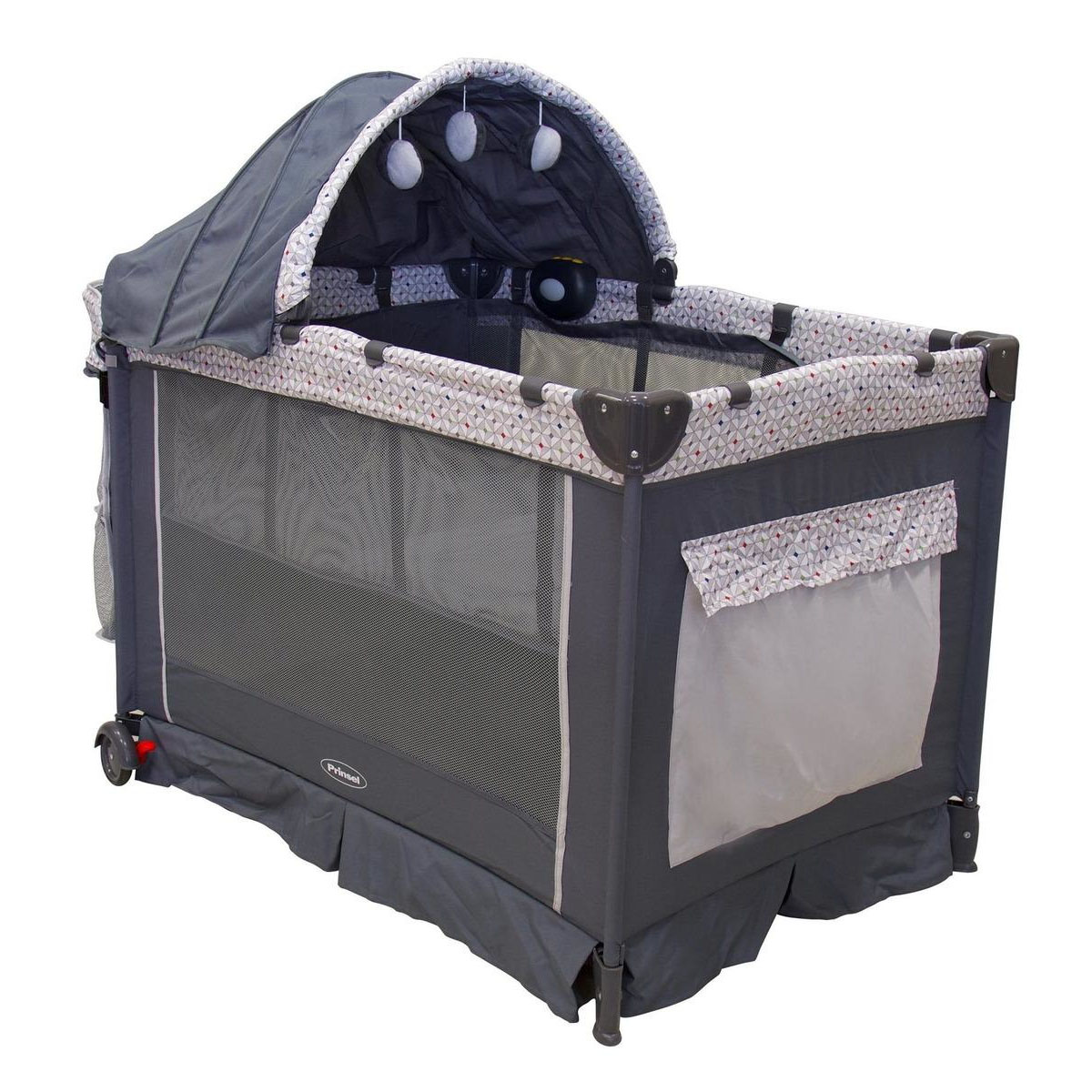 Cuna Corral Verona Gris Mecedor Cambiador Prinsel.