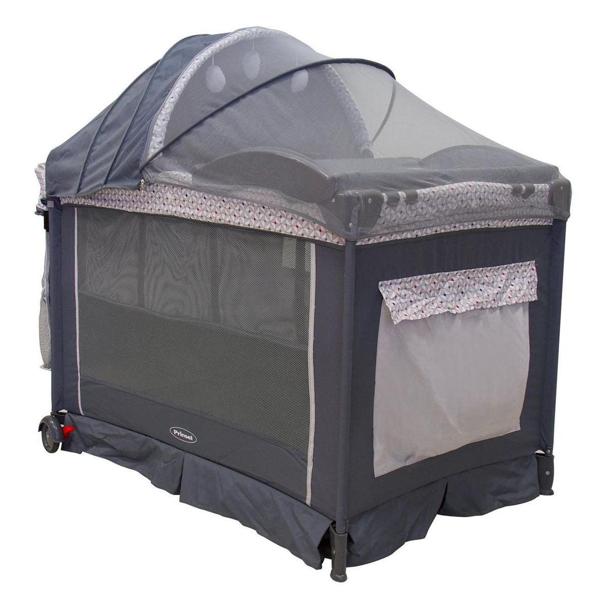 Cuna Corral Verona Gris Mecedor Cambiador Prinsel.