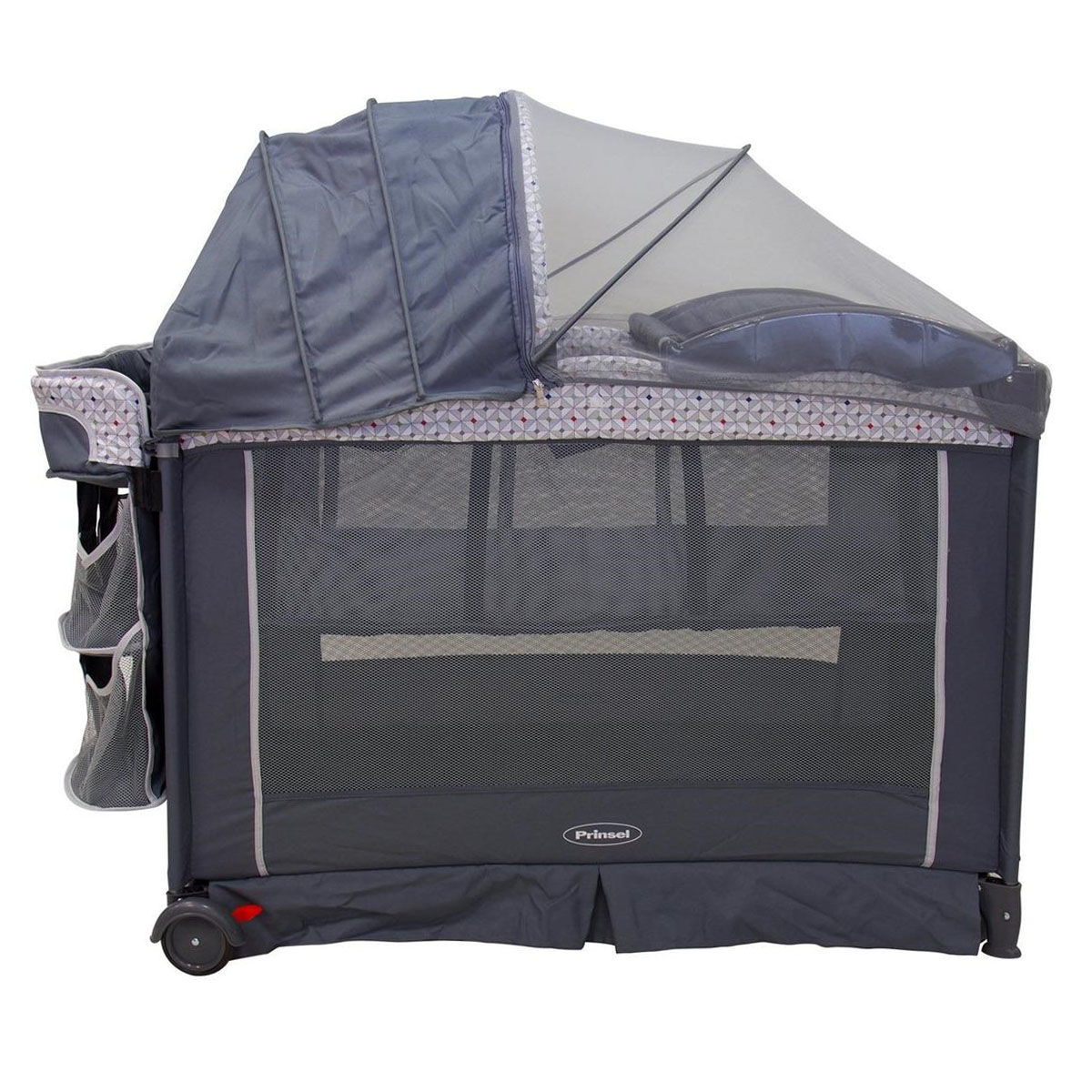 Cuna Corral Verona Gris Mecedor Cambiador Prinsel.