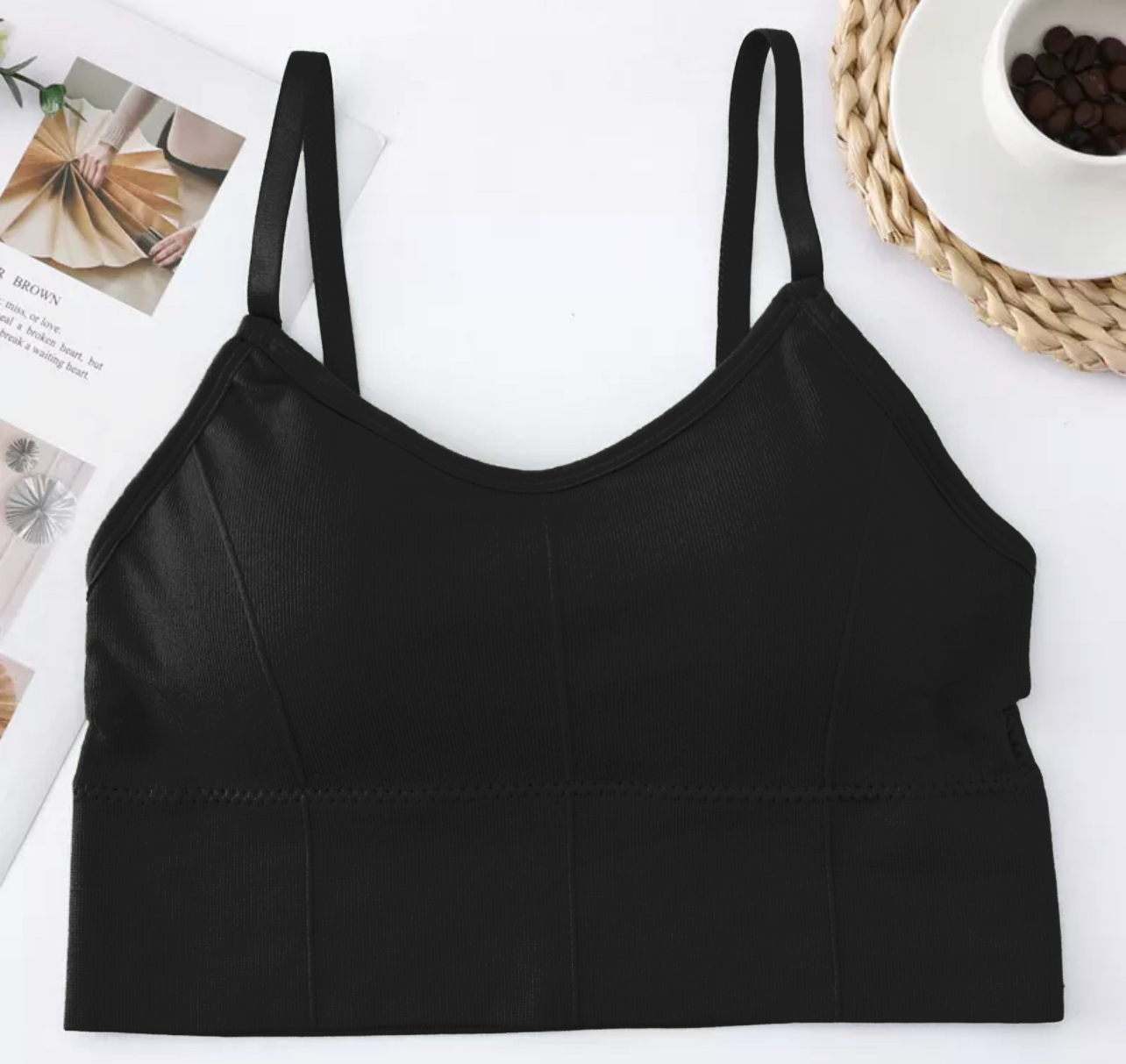 Pack 2 Crop Top Dama Blusa Gym Bralette Ombliguera Push Up