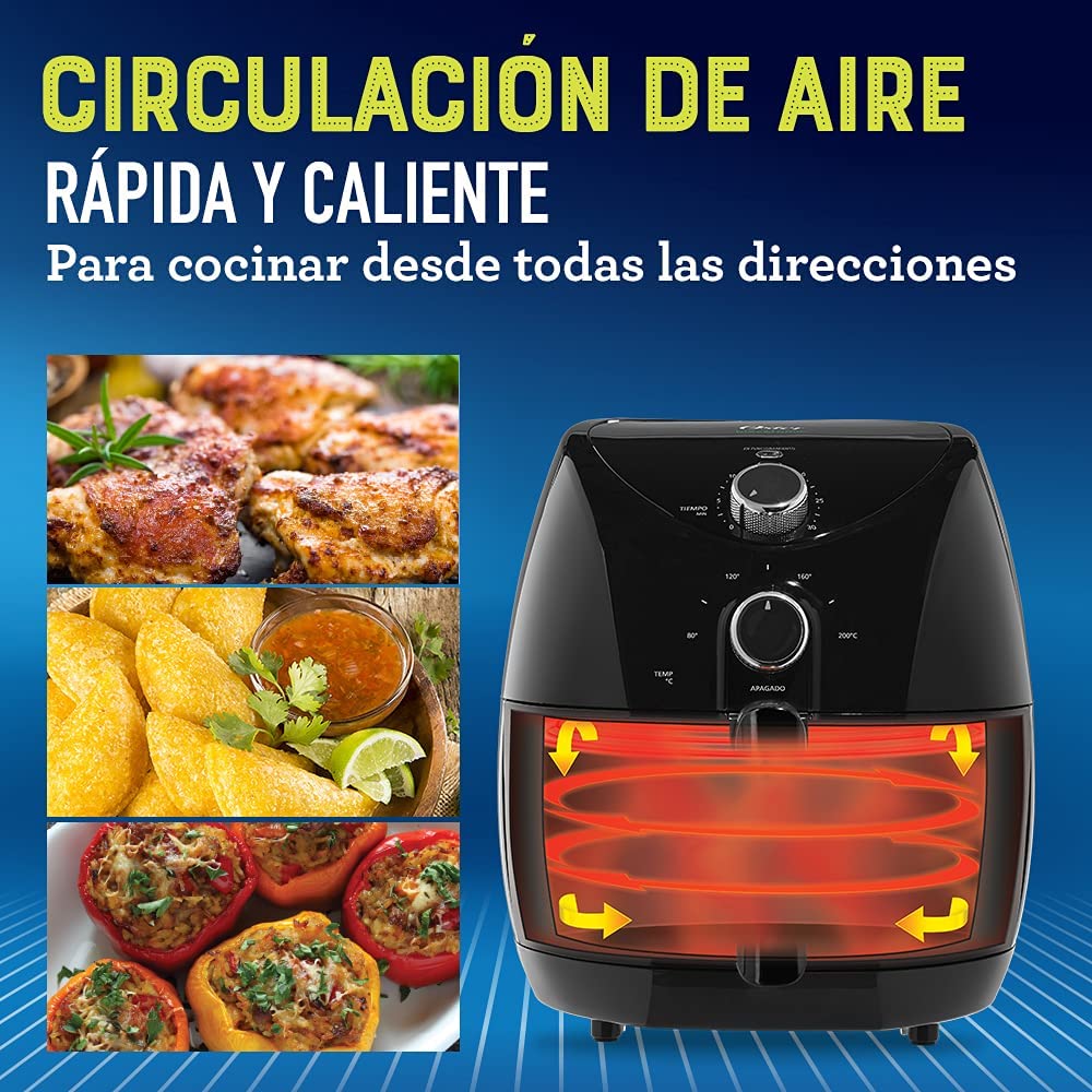 Freidora de aire 3.2 lts bioceramic 120 watts marca oster ckstaf7601-013