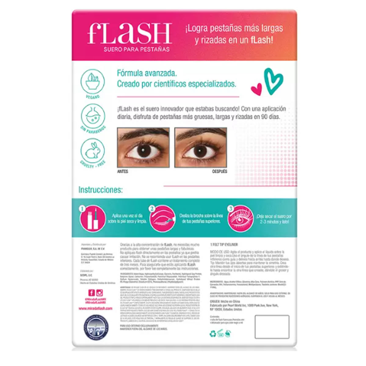 Flash Suero Amplificador de Pestañas 2 ml.