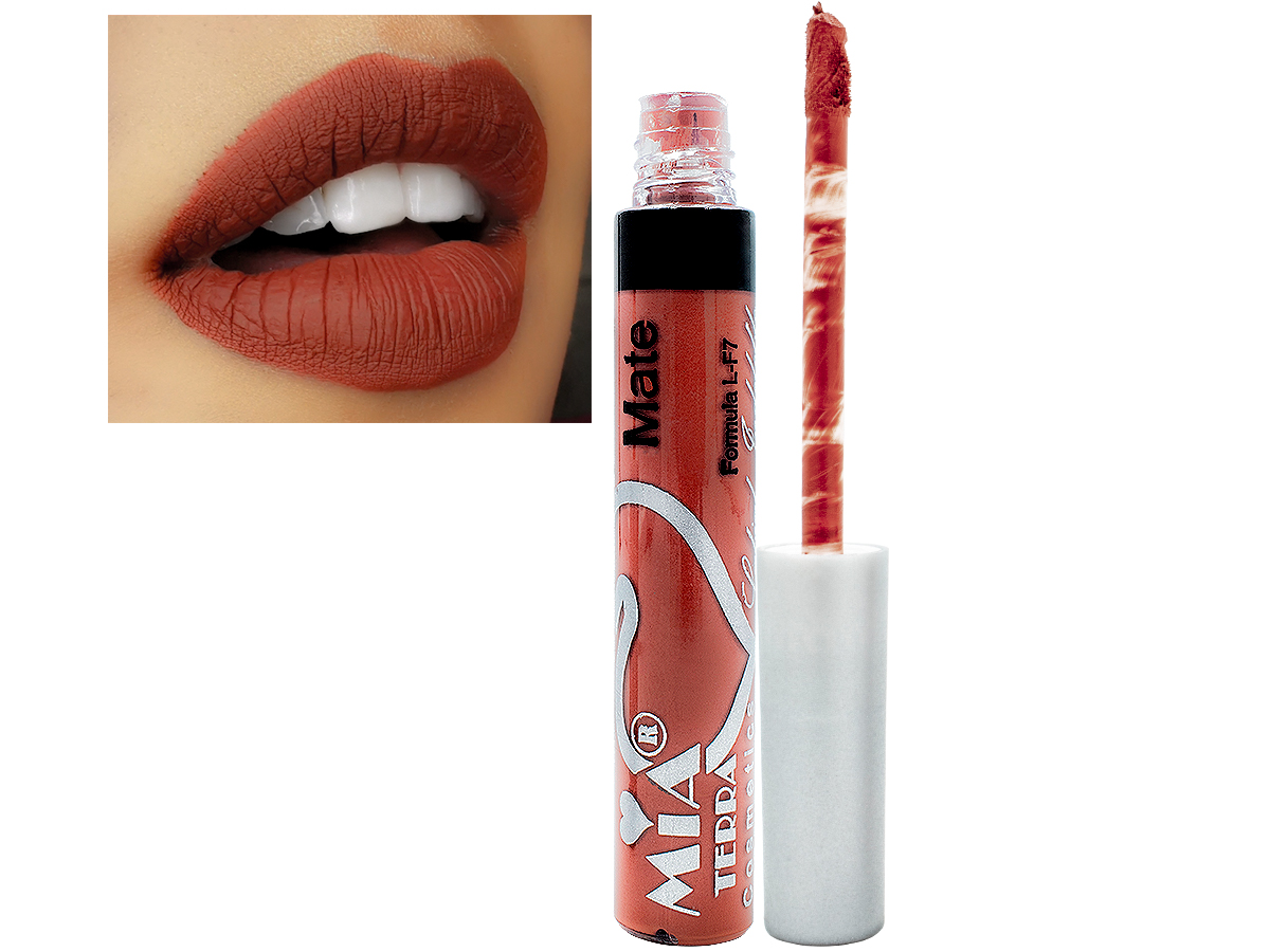 Labial Mate Indeleble Organico Color Fresa Mia Terra Cosmetics