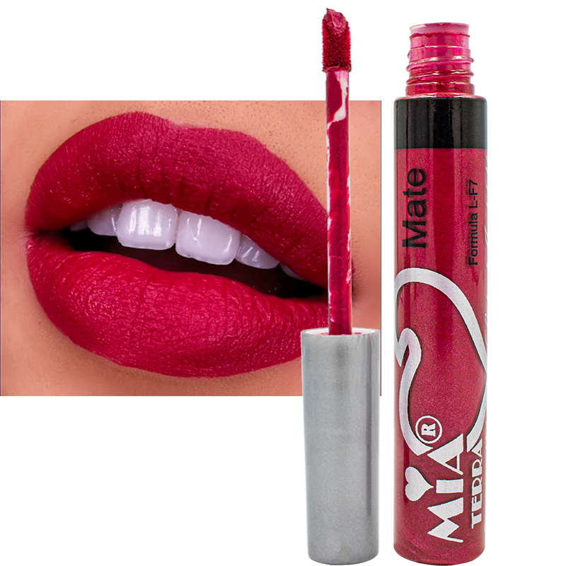 Labial Mate Indeleble Organico Color Fiusha Mia Terra Cosmetics