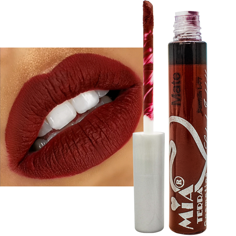 Labial Mate Indeleble Organico Color Ciruela Mia Terra Cosmetics