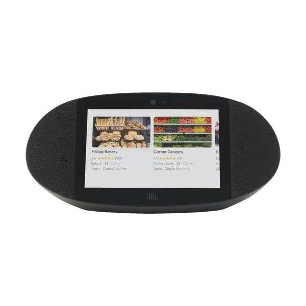 Bocina inteligente JBL Link View con asistente virtual Google Assistant, pantalla integrada de 8" Negra.
