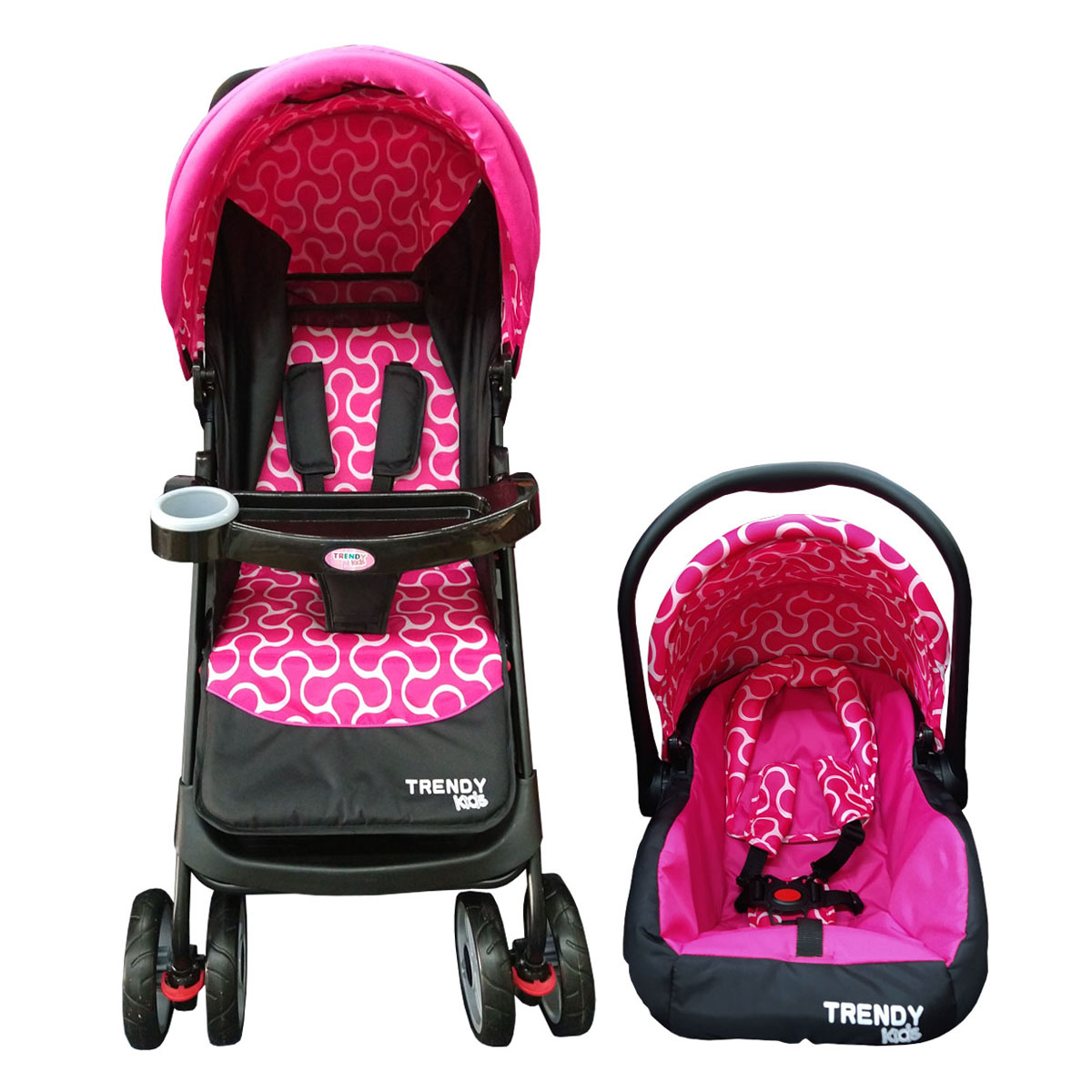 Carriola Sistema de Viaje Maxy Rosa Trendy Kids 3 en 1 