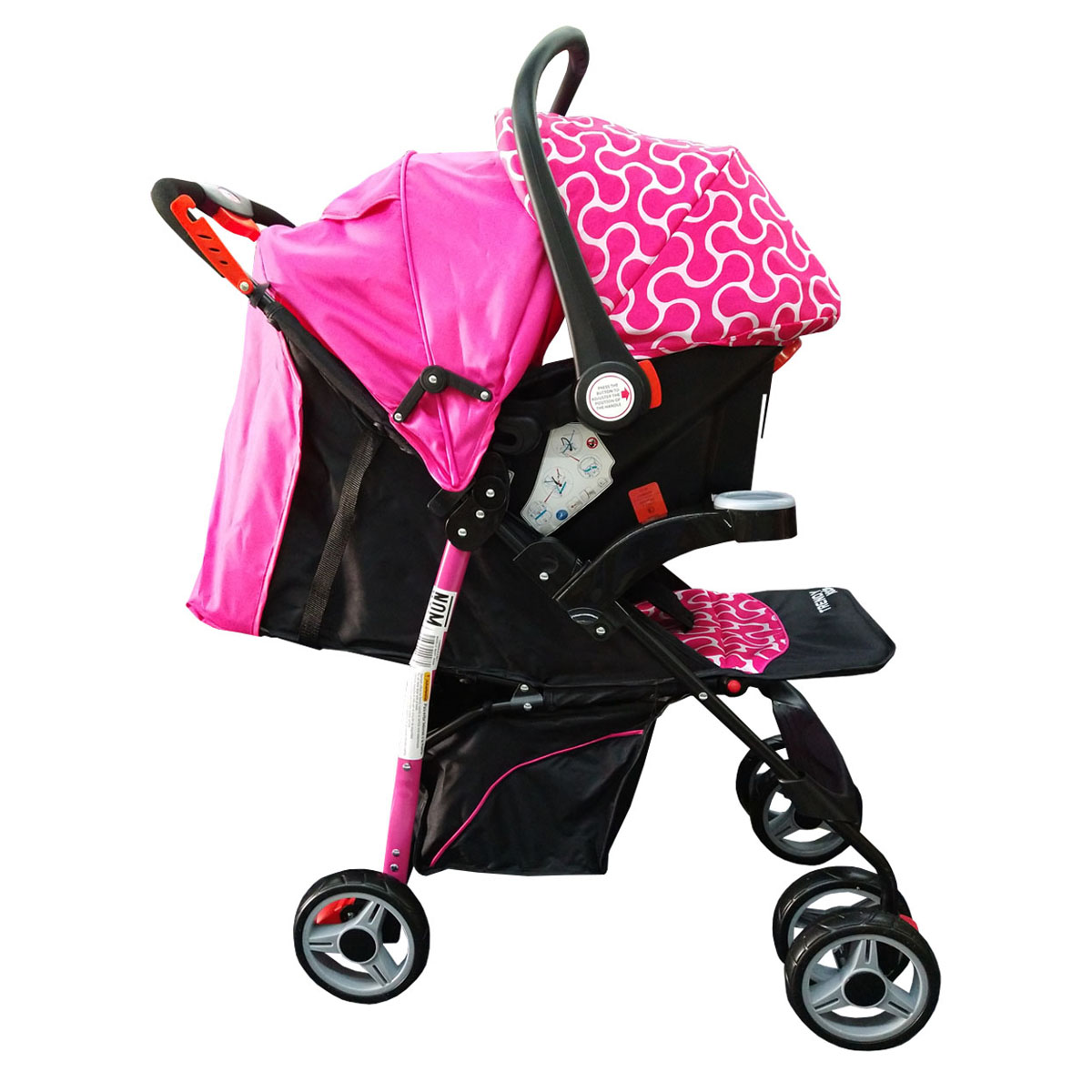 Carriola Sistema de Viaje Maxy Rosa Trendy Kids 3 en 1 