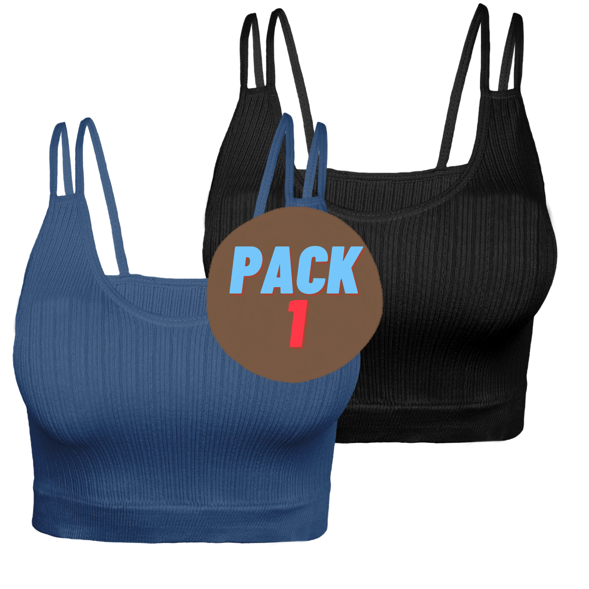 Pack 2 Crop Top Dama Blusa Gym Bralette Ombliguera Mujer Fit