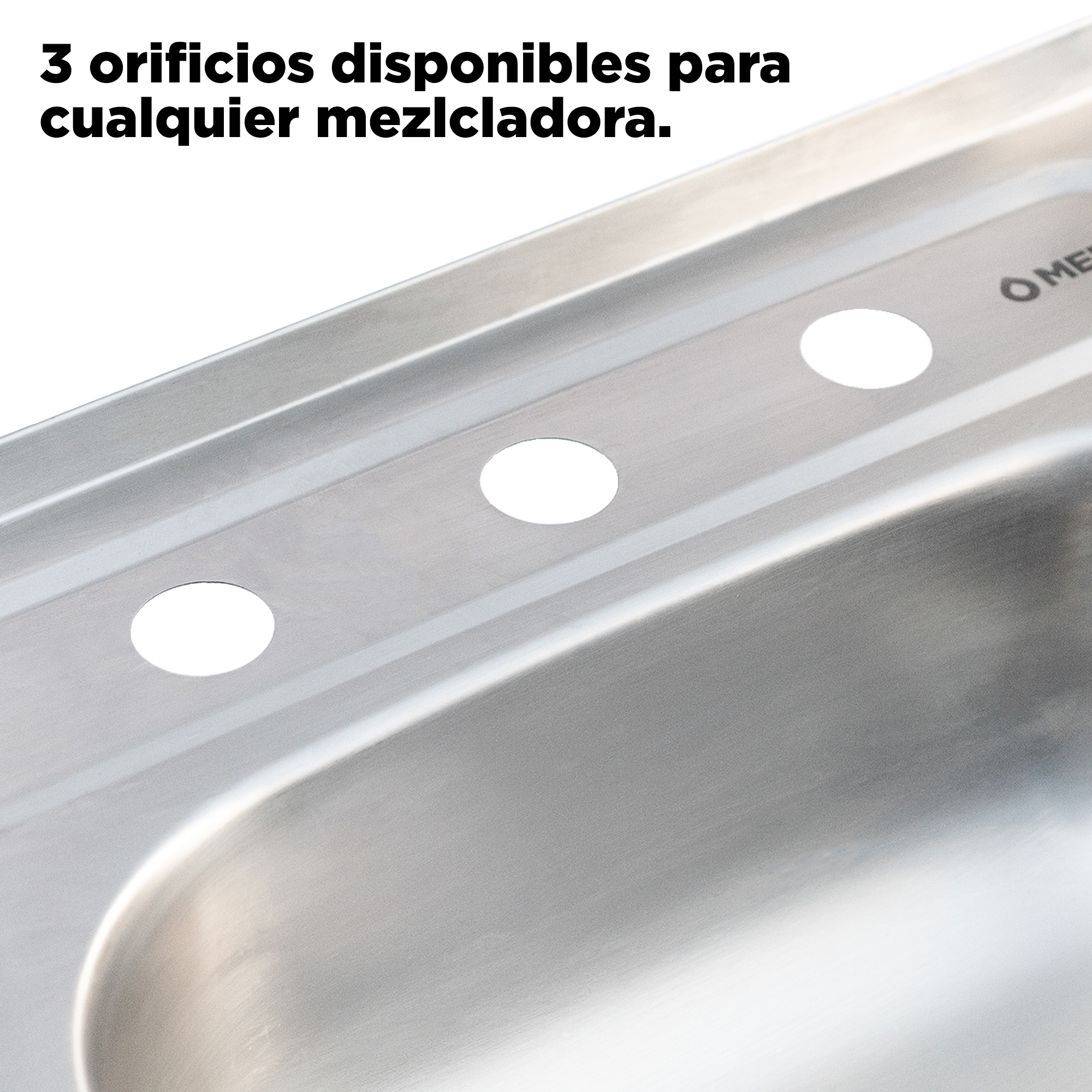 MEER Faucets by CNX | Fregadero para Cocina con Escurridero de Acero Inoxidable Satinado. Tarja para Sobreponer, 80 x 50 x 15 cm