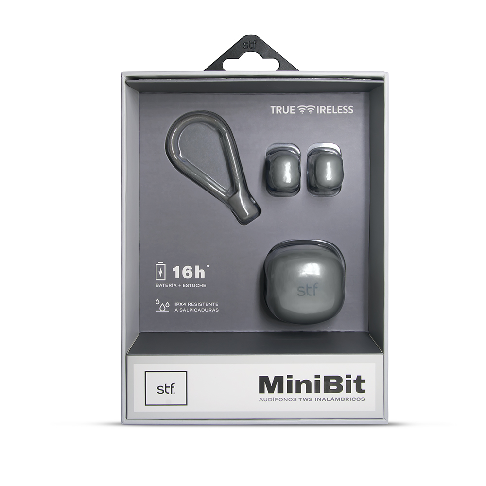 Audífonos TWS Mini Bit Stf Color Gris 