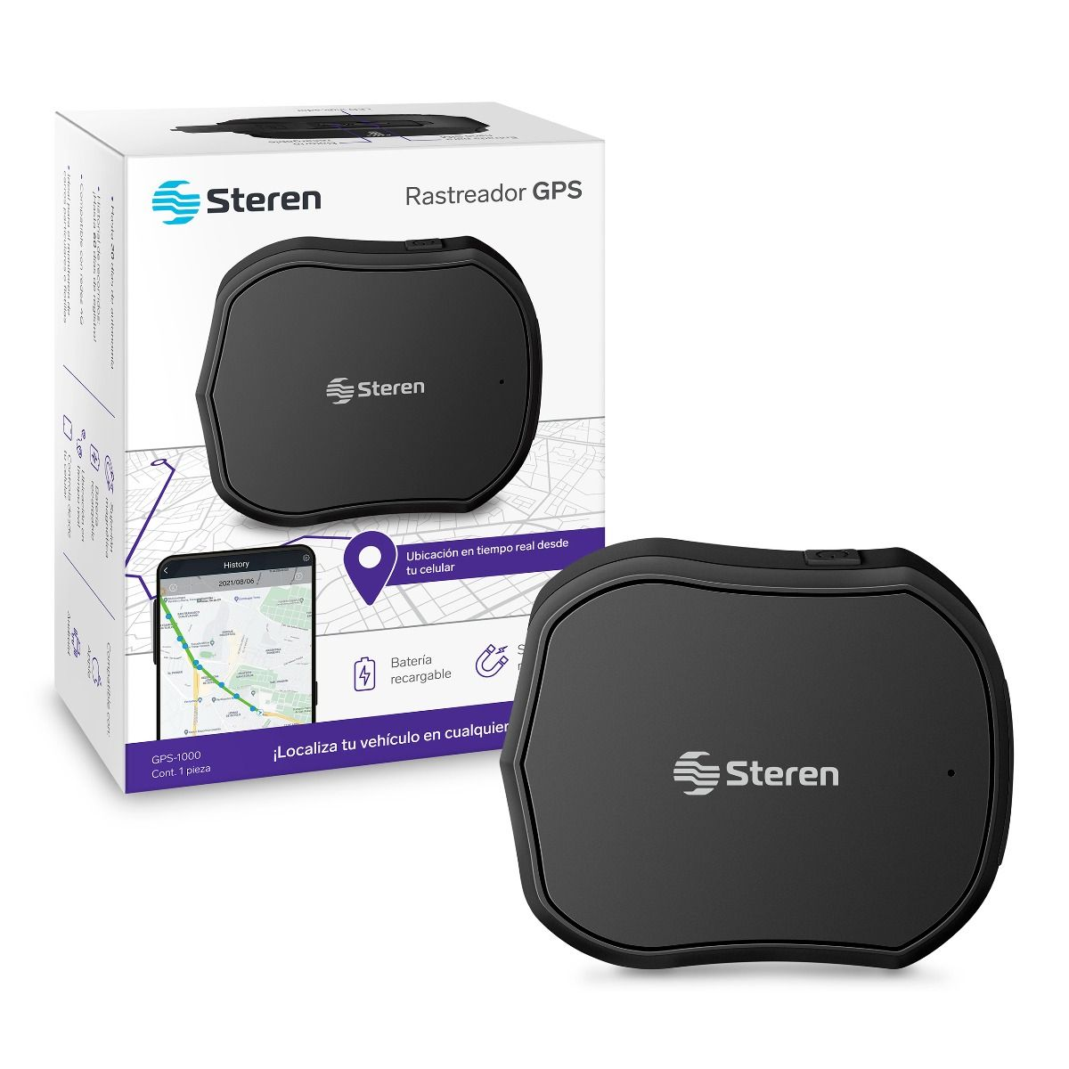 Rastreador / Localizador GPS LBS Vehículos Negro Steren