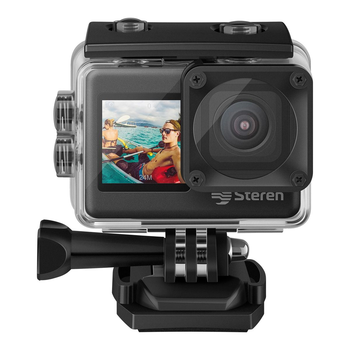 Camara Deportiva Sumergible 4k Wi-Fi C/Doble Pantalla Steren