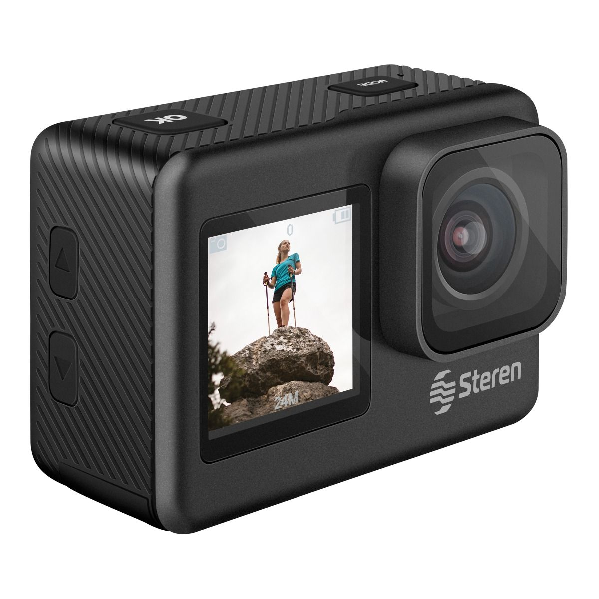 Camara Deportiva Sumergible 4k Wi-Fi C/Doble Pantalla Steren