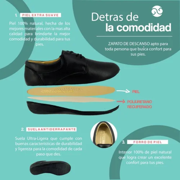 Zapatos Suave Dama Gonzer Confort Mod. Luciana Antimonio