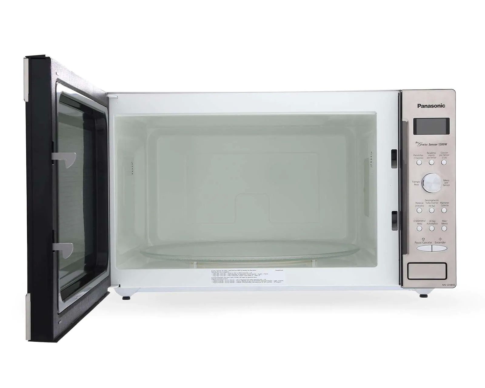 Horno microondas inverter 2.2 silver diseño de acero inox marca panasonic