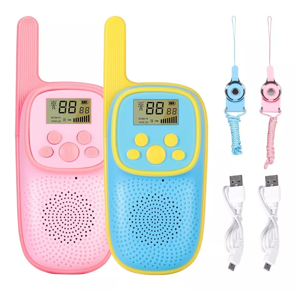 Duo 2 Piezas Radios Walkie Talkies Para Niños Carga Usb 3km
