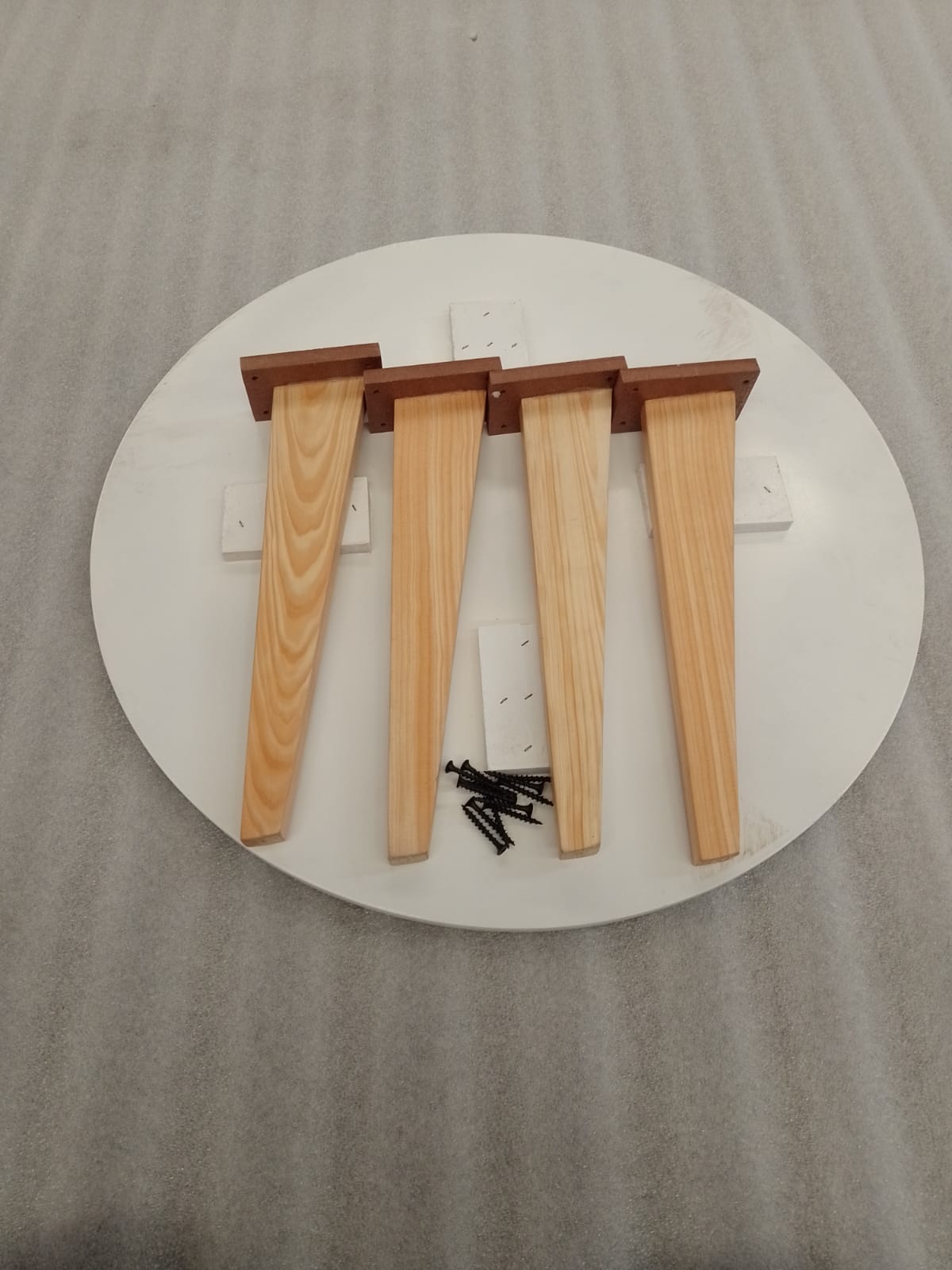 MESA DE CENTRO ESTILO NORDICO BLANCO