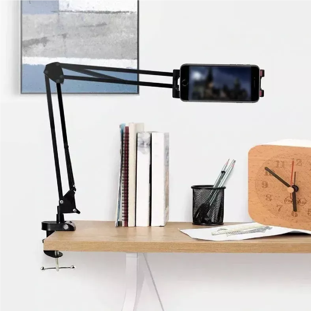 Soporte Celular Tablet Brazo Flexible Ajustable Con Clip