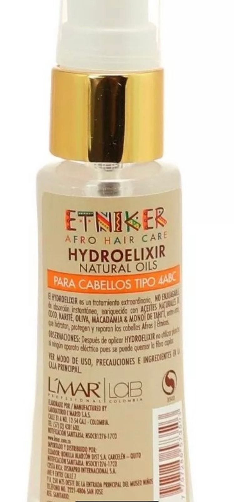 Tratamiento Para Rizos Hidroelixir Natural Oils Etniker