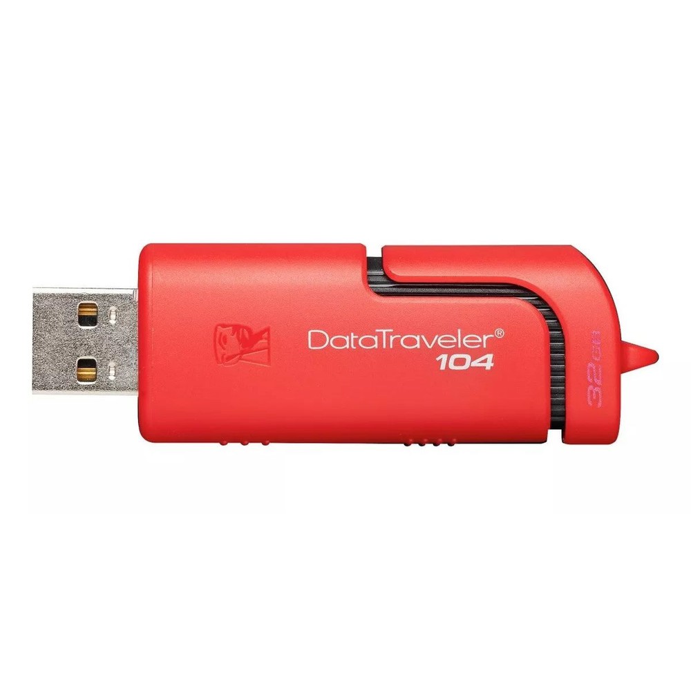 Memoria USB Kingston DataTraveler 104, 32GB, USB 2.0, Rojo