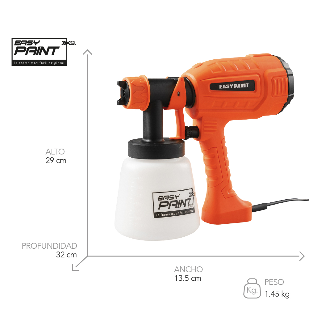 COMPRESORA PORTATIL PARA PINTAR DE 400W CON BOQUILLAS REGULADORAS 
