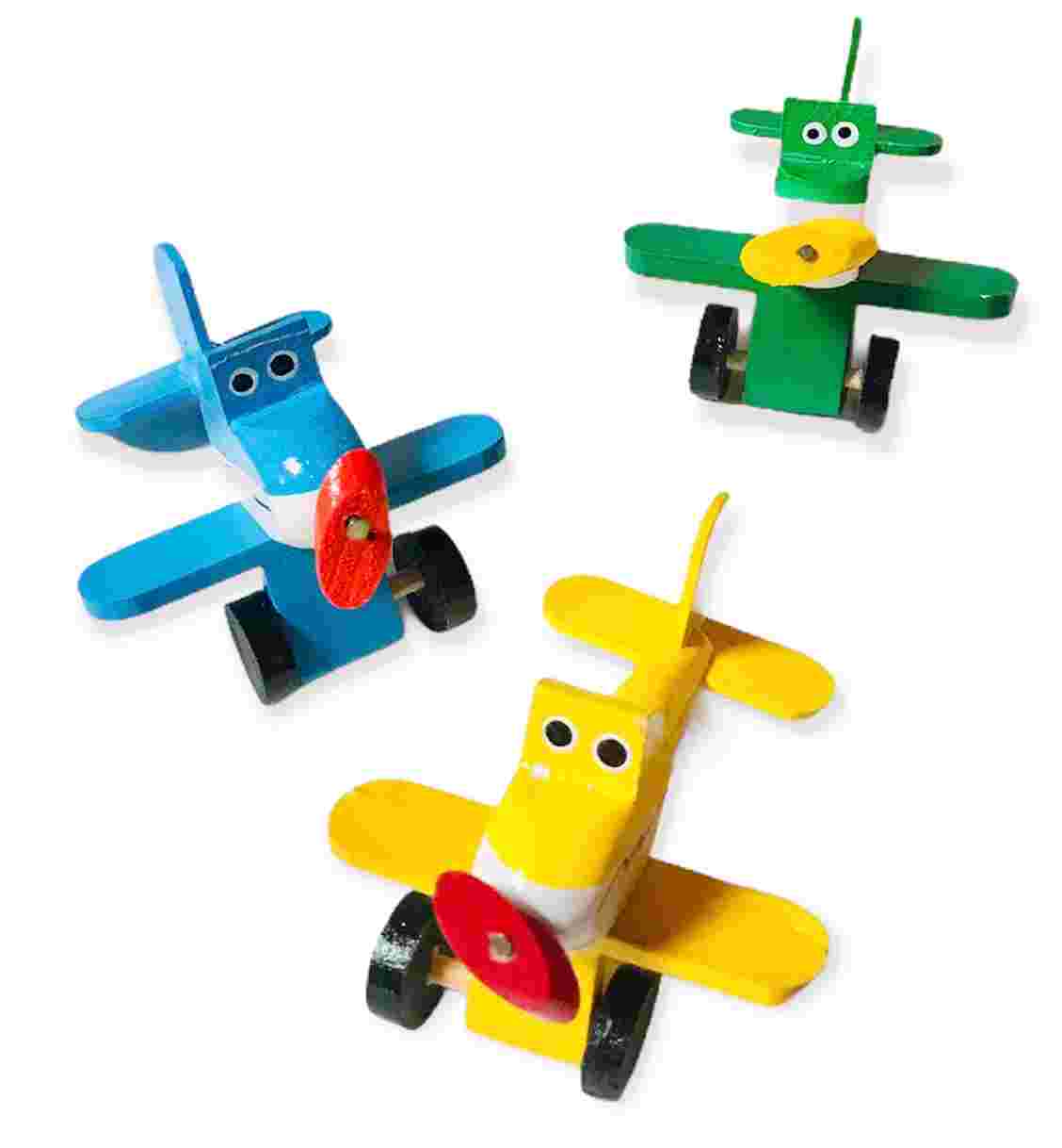 Avioncito colorido de madera juguete típico mexicano