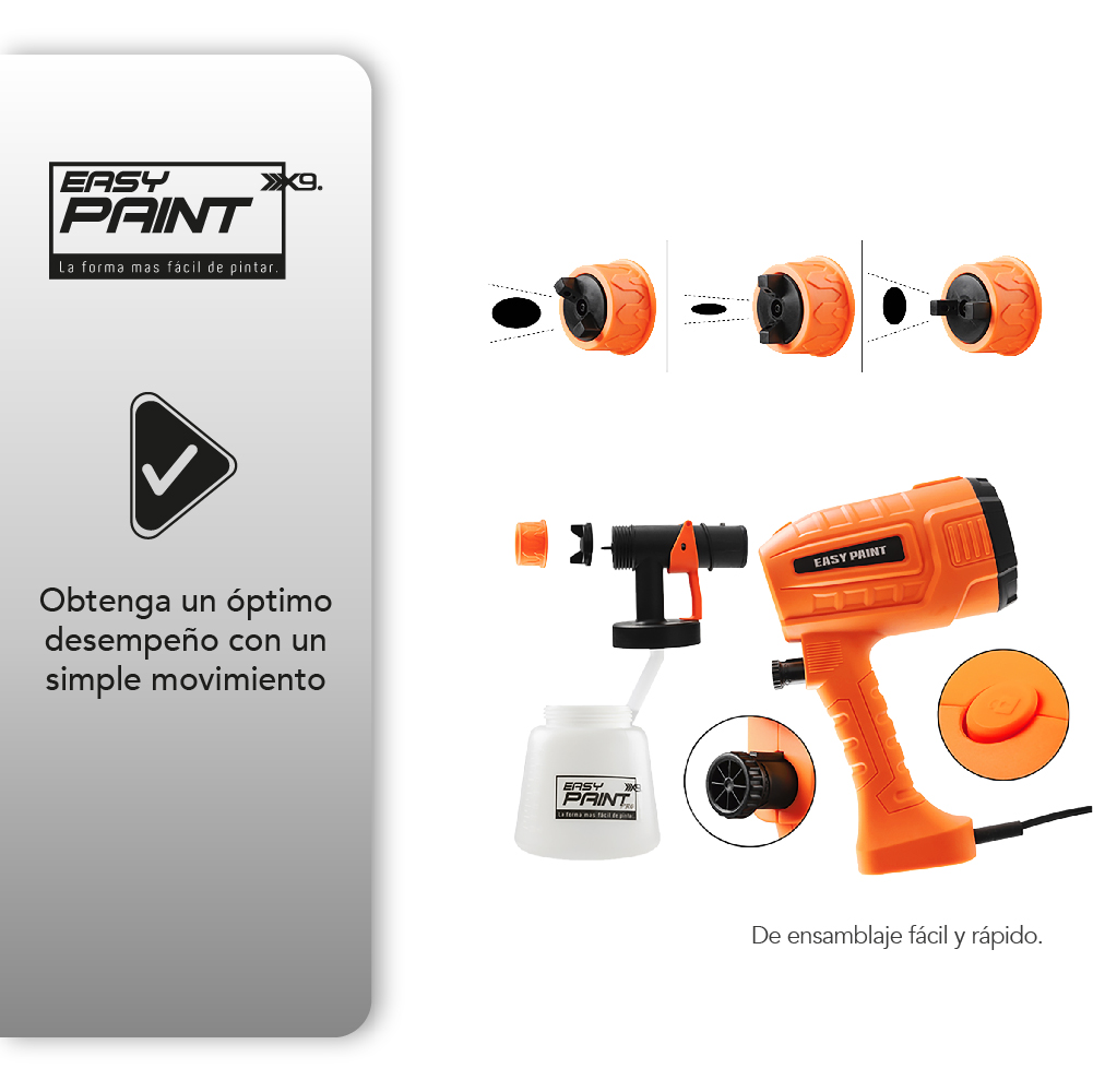 COMPRESORA PORTATIL PARA PINTAR DE 400W CON BOQUILLAS REGULADORAS 