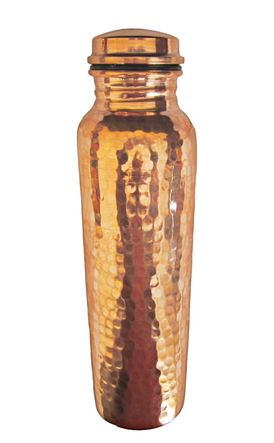 Botella De Agua Fitness De Cobre Martillado Artesanal
