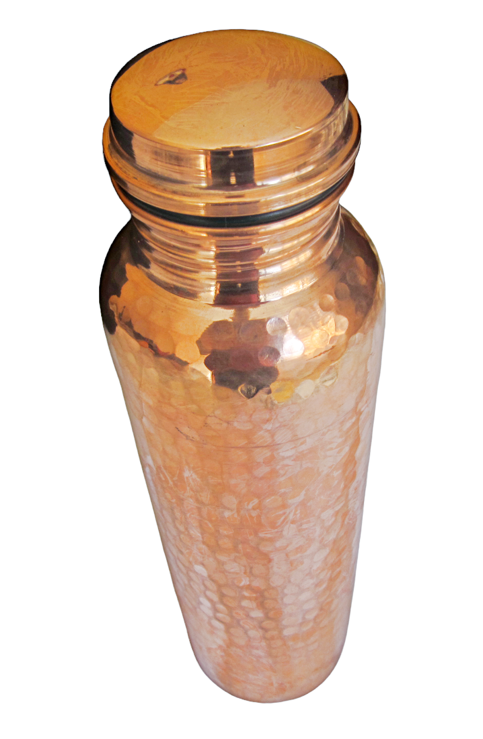 Botella De Agua Fitness De Cobre Martillado Artesanal
